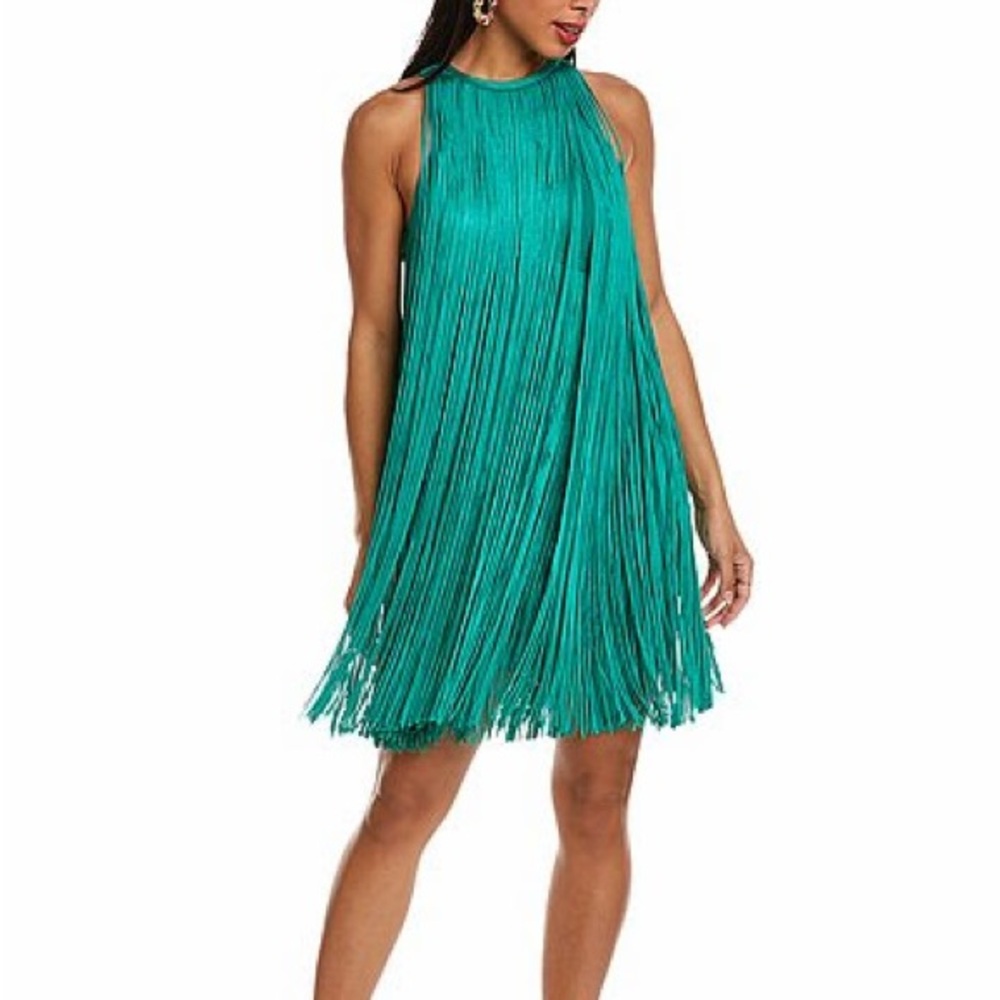 Herve Leger Vibrant Green Mini Dress